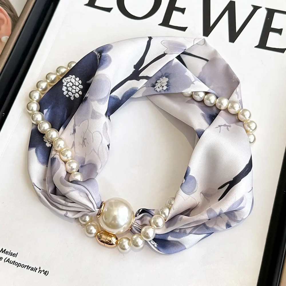 X67 Type3 | Gianzhijie Pearl Magnetic Skinny Silk Neck Scarf